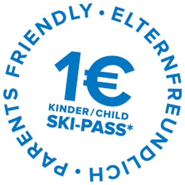 Elternfreundlich sparen: Mit dem €1-Skipass für Kinder!
