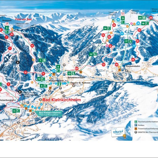 Pistenplan von der Skiregion Bad Kleinkirchheim @Bad Kleinkirchheim